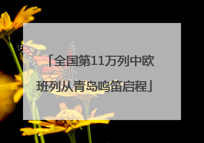 全国第11万列中欧班列从青岛鸣笛启程