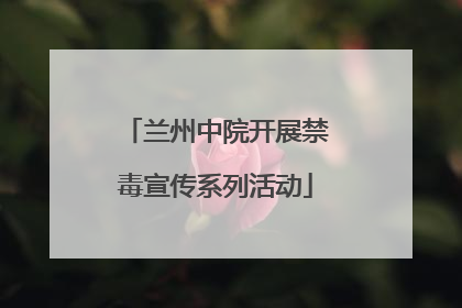 兰州中院开展禁毒宣传系列活动