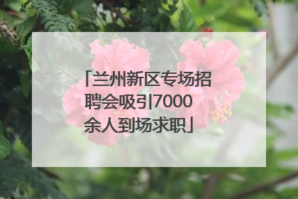 兰州新区专场招聘会吸引7000余人到场求职