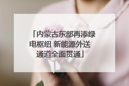 内蒙古东部再添绿电枢纽 新能源外送通道全面贯通