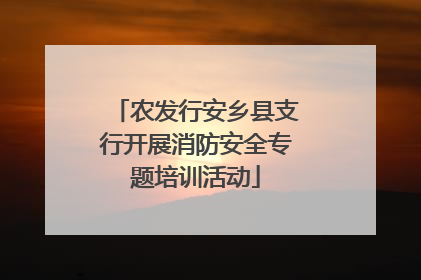 农发行安乡县支行开展消防安全专题培训活动