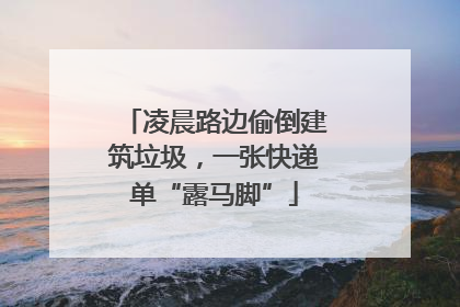 凌晨路边偷倒建筑垃圾，一张快递单“露马脚”