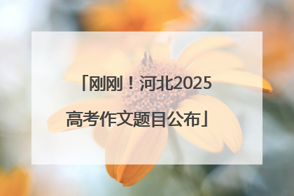 刚刚！河北2025高考作文题目公布