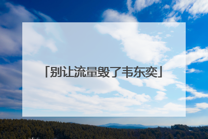 别让流量毁了韦东奕