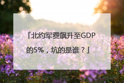 北约军费飙升至GDP的5%，坑的是谁？