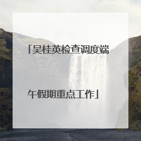 吴桂英检查调度端午假期重点工作