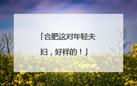 合肥这对年轻夫妇，好样的！
