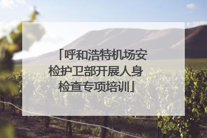 呼和浩特机场安检护卫部开展人身检查专项培训
