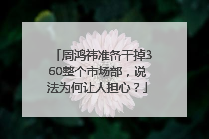 周鸿祎准备干掉360整个市场部，说法为何让人担心？