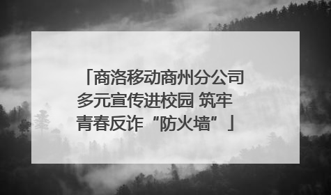 商洛移动商州分公司多元宣传进校园 筑牢青春反诈“防火墙”
