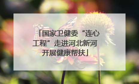 国家卫健委“连心工程”走进河北新河开展健康帮扶