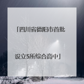 四川省德阳市首批设立5所综合高中