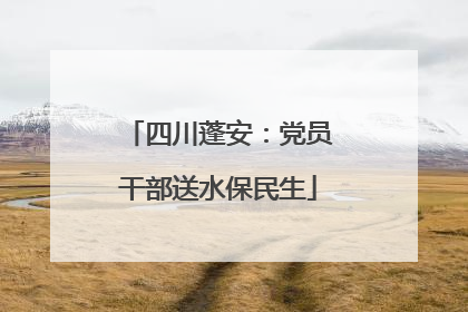 四川蓬安：党员干部送水保民生