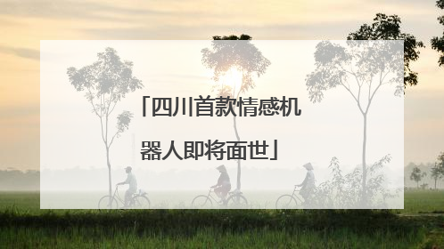 四川首款情感机器人即将面世