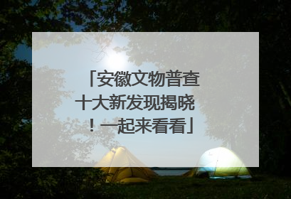 安徽文物普查十大新发现揭晓！一起来看看
