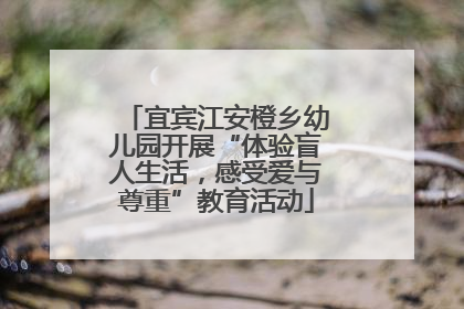 宜宾江安橙乡幼儿园开展“体验盲人生活，感受爱与尊重”教育活动