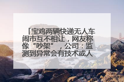 宝鸡两辆快递无人车闹市互不相让，网友称像“吵架”，公司：监测到异常会有技术或人为干预处置