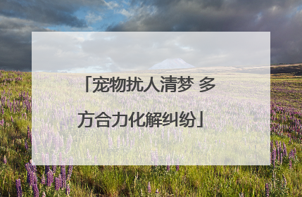宠物扰人清梦 多方合力化解纠纷