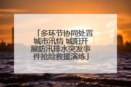 多环节协同处置城市汛情 城阳开展防汛排水突发事件抢险救援演练