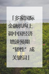 多家国际金融机构上调中国经济增速预期 “韧性”成关键词