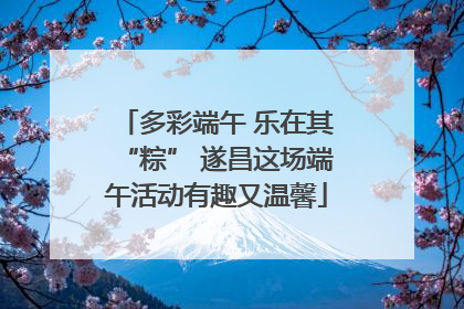 多彩端午 乐在其“粽” 遂昌这场端午活动有趣又温馨