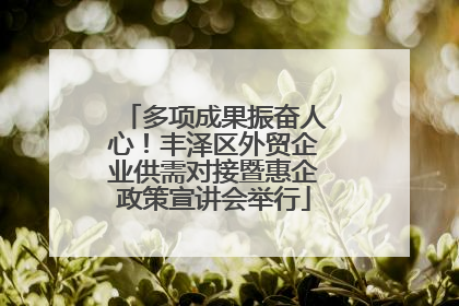 多项成果振奋人心！丰泽区外贸企业供需对接暨惠企政策宣讲会举行