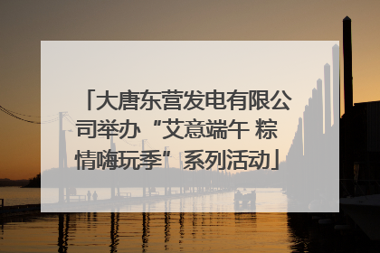 大唐东营发电有限公司举办“艾意端午 粽情嗨玩季”系列活动