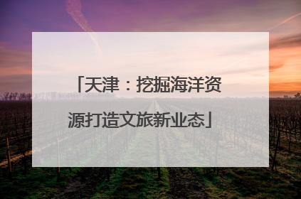天津：挖掘海洋资源打造文旅新业态