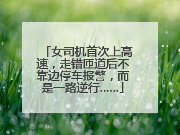 女司机首次上高速，走错匝道后不靠边停车报警，而是一路逆行……