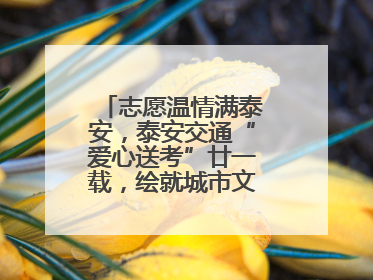 志愿温情满泰安，泰安交通“爱心送考”廿一载，绘就城市文明逐梦画卷