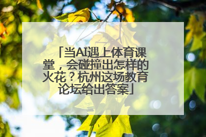 当AI遇上体育课堂，会碰撞出怎样的火花？杭州这场教育论坛给出答案