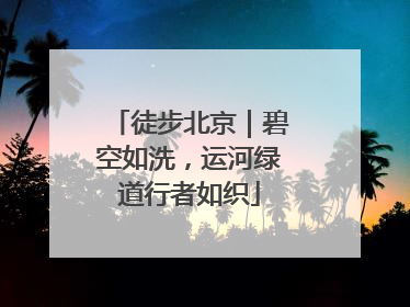徒步北京｜碧空如洗，运河绿道行者如织