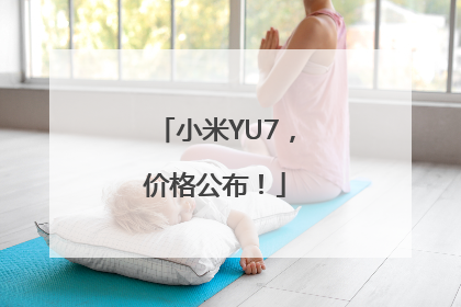 小米YU7，价格公布！