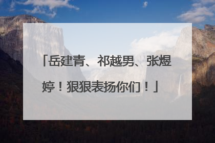 岳建青、祁越男、张煜婷！狠狠表扬你们！