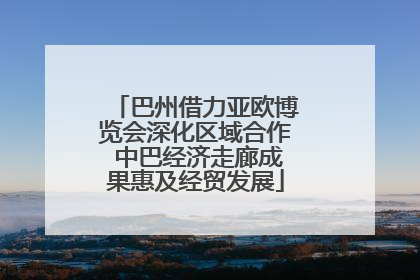 巴州借力亚欧博览会深化区域合作 中巴经济走廊成果惠及经贸发展