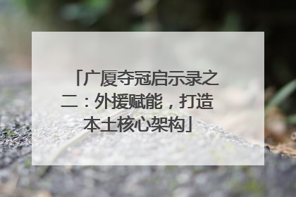广厦夺冠启示录之二：外援赋能，打造本土核心架构