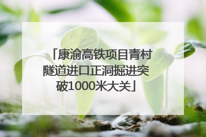 康渝高铁项目青村隧道进口正洞掘进突破1000米大关