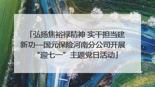 弘扬焦裕禄精神 实干担当建新功—国元保险河南分公司开展“迎七一”主题党日活动