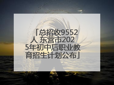 总招收9552人 东营市2025年初中后职业教育招生计划公布