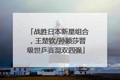 战胜日本新星组合，王楚钦/孙颖莎晋级世乒赛混双四强
