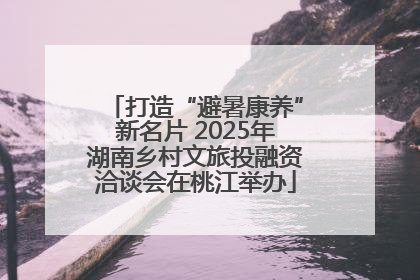 打造“避暑康养”新名片 2025年湖南乡村文旅投融资洽谈会在桃江举办