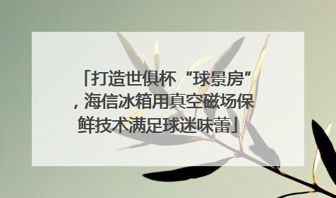 打造世俱杯“球景房”，海信冰箱用真空磁场保鲜技术满足球迷味蕾