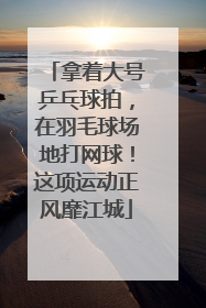 拿着大号乒乓球拍，在羽毛球场地打网球！这项运动正风靡江城