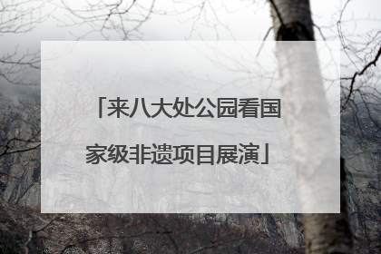 来八大处公园看国家级非遗项目展演