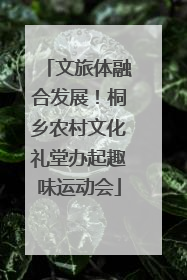 文旅体融合发展！桐乡农村文化礼堂办起趣味运动会