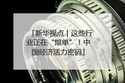 新华视点｜这些行业正在“爆单”！中国经济活力密码