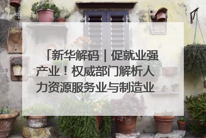 新华解码｜促就业强产业！权威部门解析人力资源服务业与制造业融合发展试点