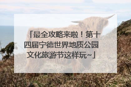 最全攻略来啦！第十四届宁德世界地质公园文化旅游节这样玩~