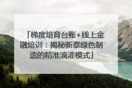 梯度培育台账+线上金融培训：揭秘新泰绿色制造的精准滴灌模式
