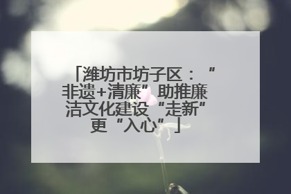 潍坊市坊子区：“非遗+清廉”助推廉洁文化建设“走新”更“入心”
